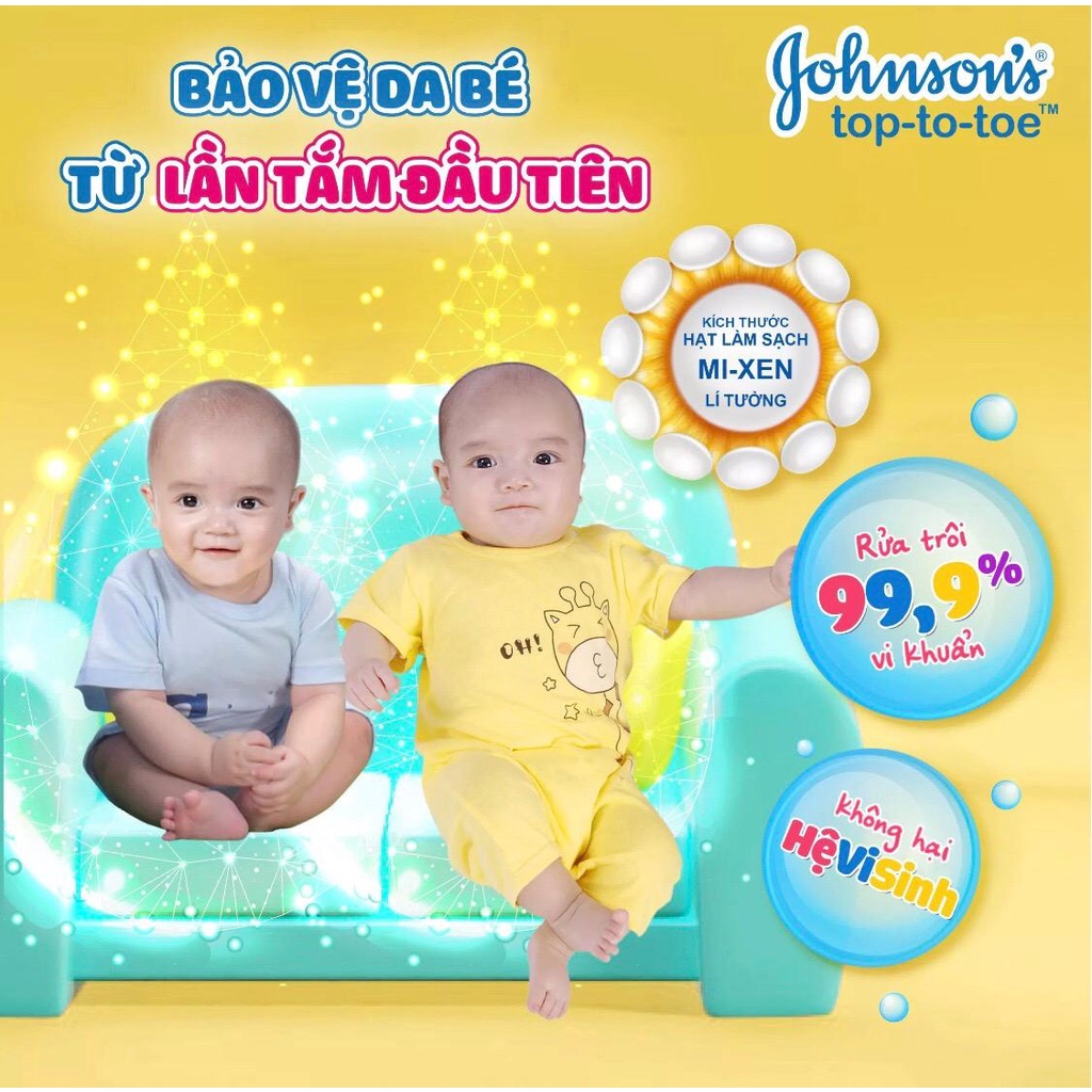 Sữa Tắm Gội toàn thân mềm mịn Johnson's Baby bath Cotton Touch