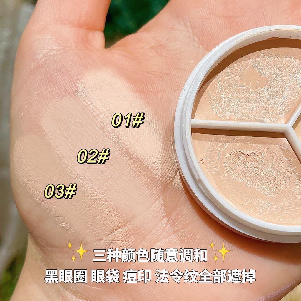 Kem che khuyết điểm HUDAPRO, kem che khuyết điểm 3 ô concealer nội địa Trung F7 - Sammi Beauty | BigBuy360 - bigbuy360.vn