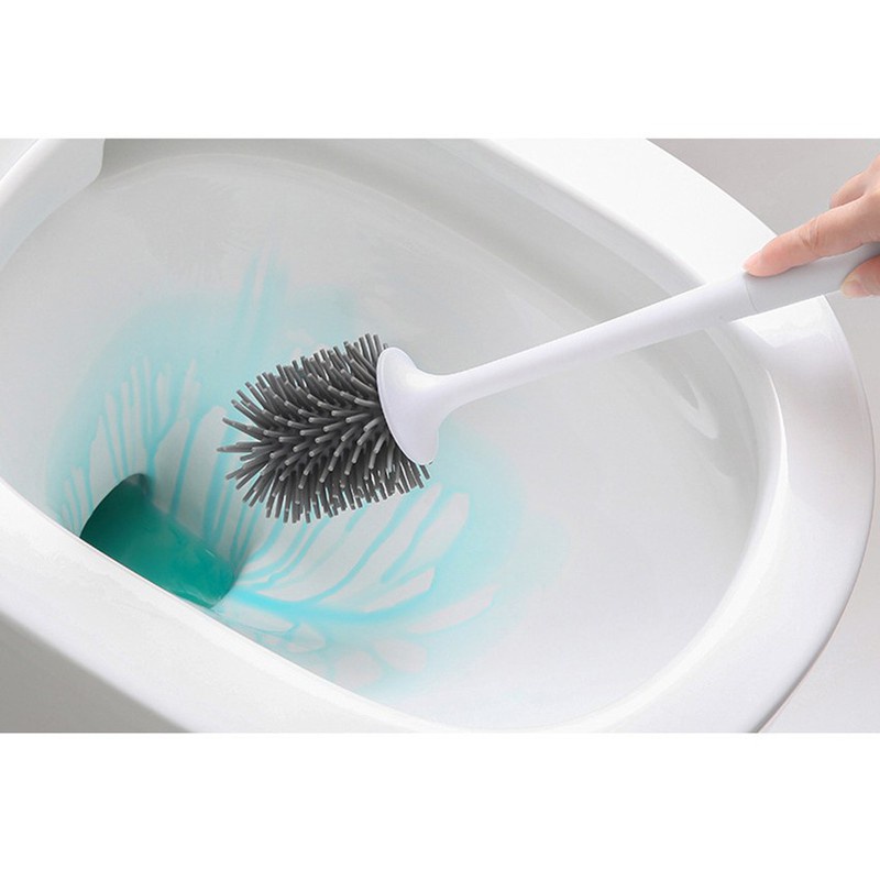 Chổi cọ nhà vệ sinh bồn cầu nhà tắm toilet chất liệu silicol lắp đặt dán tường cao cấp VS02