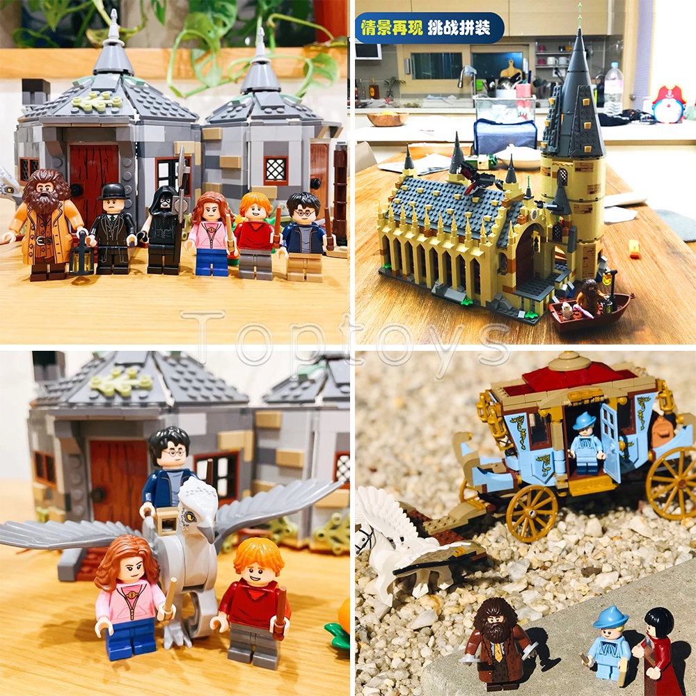 Bộ Đồ Chơi Xây Dựng Mô Hình Lâu Đài Kỵ Sĩ hogwarts Hudditch match diagon alley