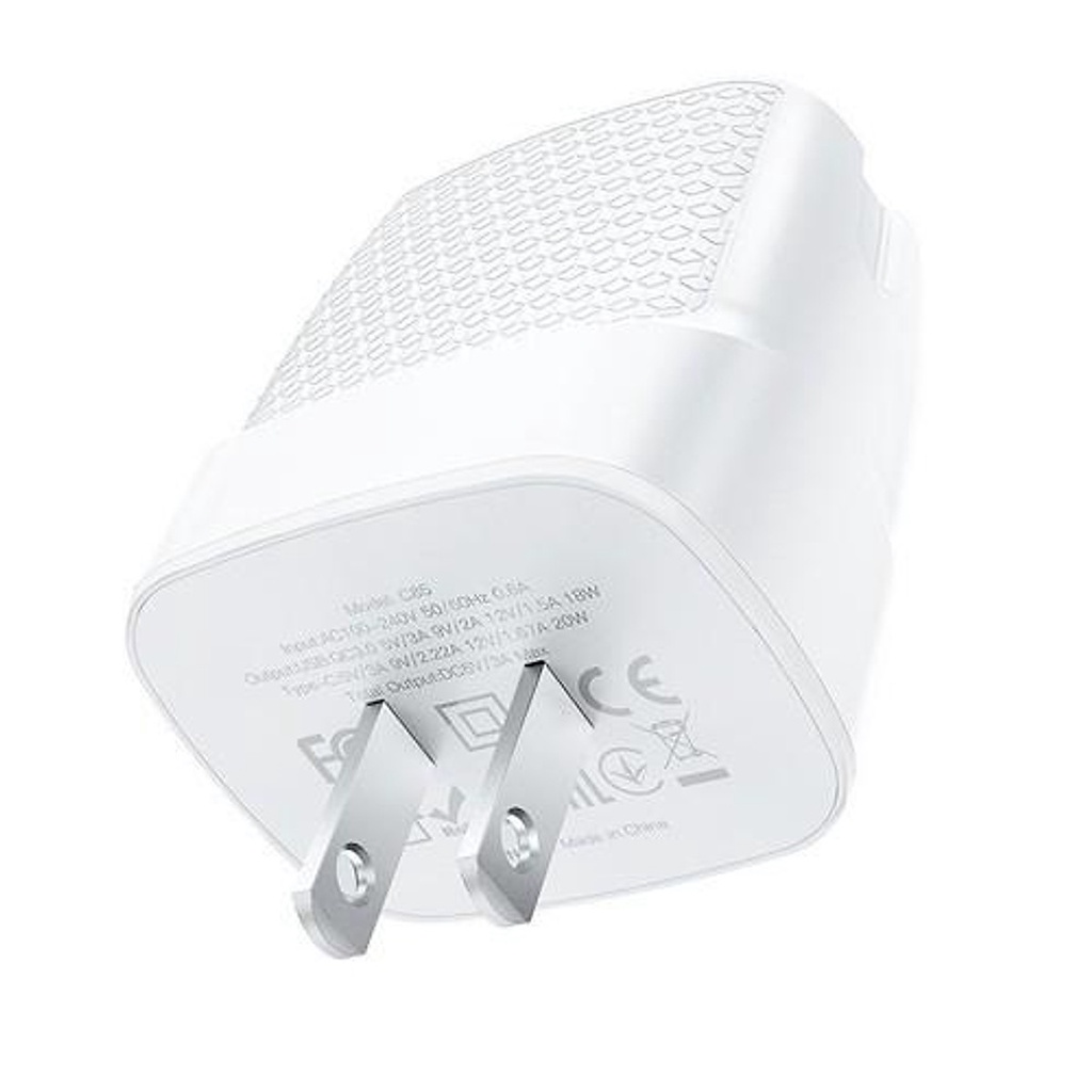 Cốc Sạc Nhanh Hoco. C85A Pd20W + Qc3.0 2 Cổng Sạc TypeC Và USB