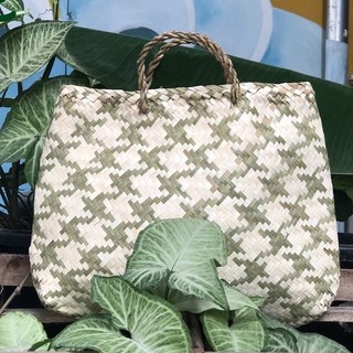 Làn cỏ bàng đi chợ kẻ hoạ tiết - GreenLife