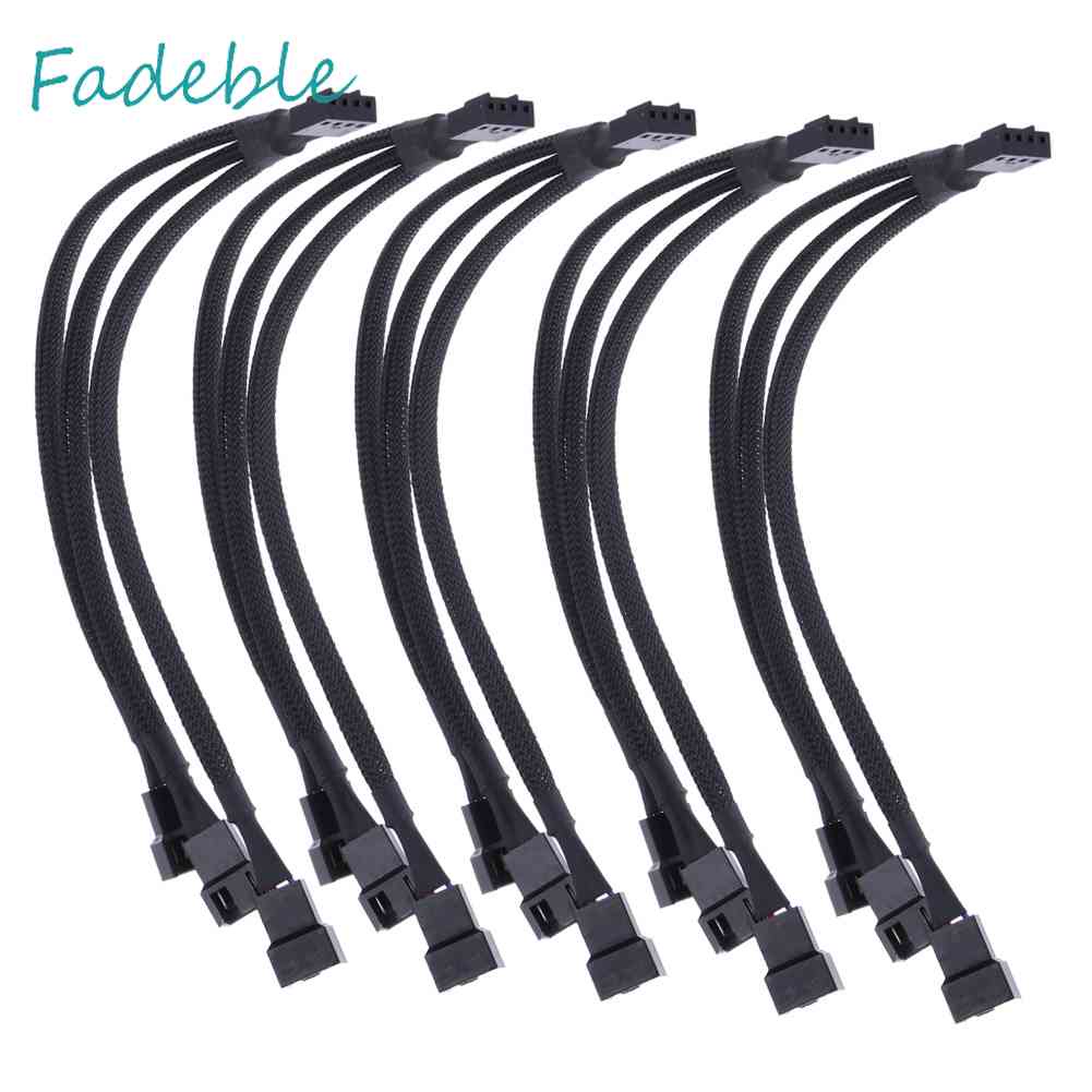 Dây Cáp Chia Cổng Quạt PWM 4 pin 1 Sang 3 Chiều Màu Đen