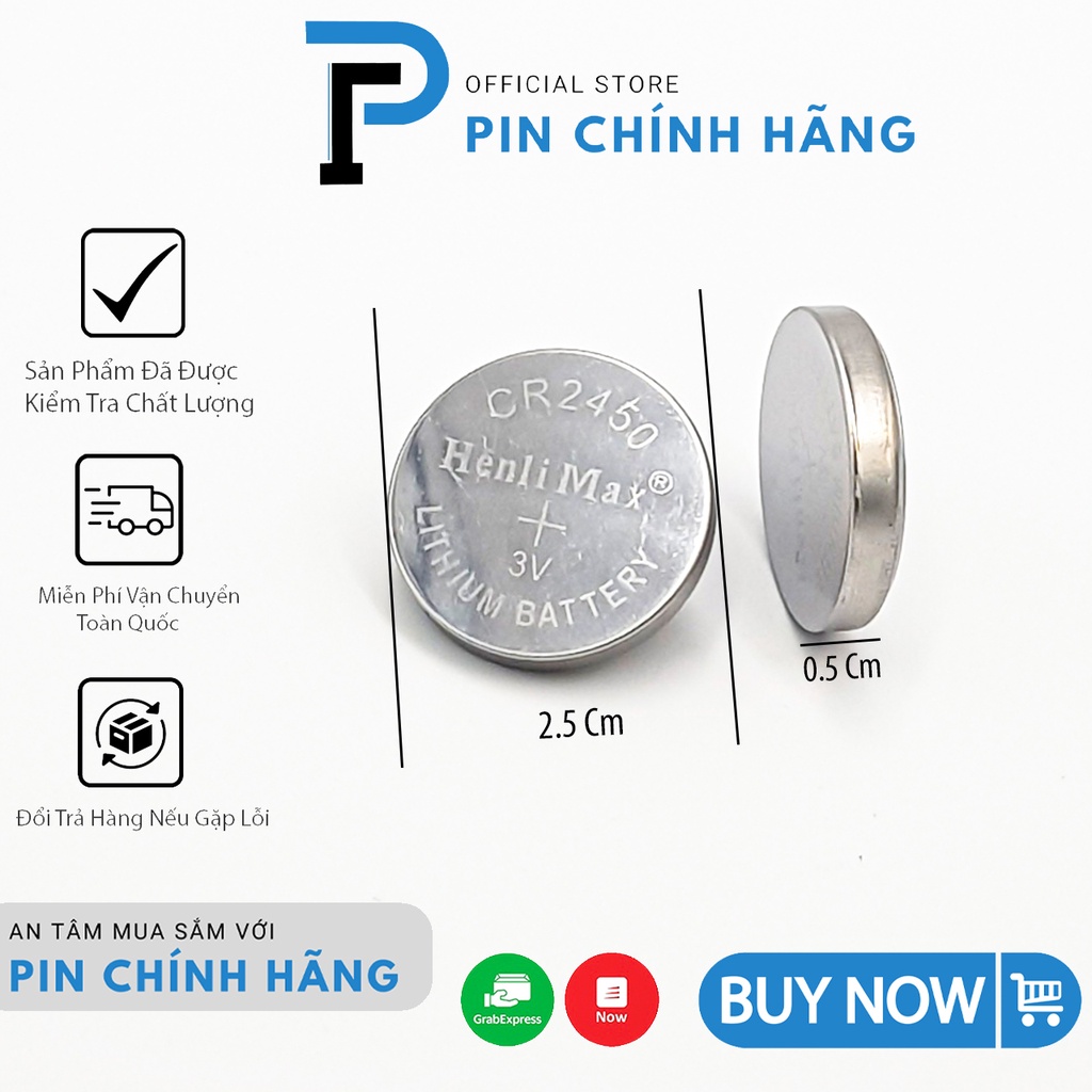 Pin Kính Hàn Điện Tử R100 CR2450 3V, Pin Cao Cấp Hà Nội - PinChinhHang HN
