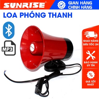 Loa rao hàng phóng thanh công suất lớn 50W chính hãng Sunrise SH-196L MP3 Loa phóng thanh ghi âm hoạt náo viên