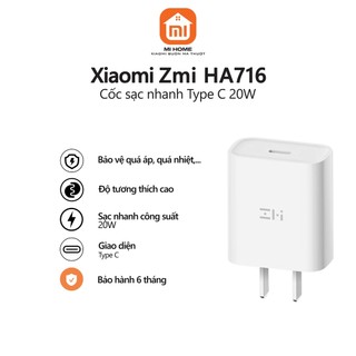 Củ sạc nhanh xiaomi zmi ha716 20w typec pd3.0 - bảo hành 6 tháng
