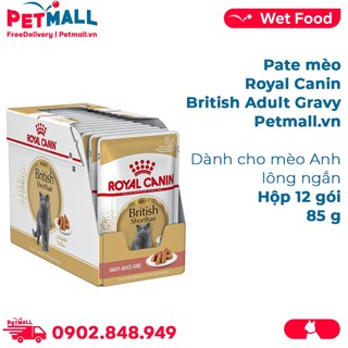 Pate mèo Royal Canin British Shorthair Adult Gravy 85g - Hộp 12 gói Petmall