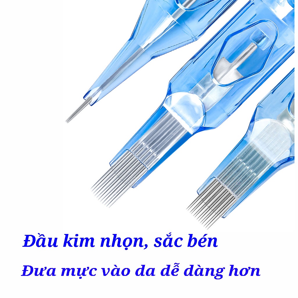 Kim xăm đầu đạn HO CARTRIDGE máy pen tattoo 1 hộp 20 chiếc