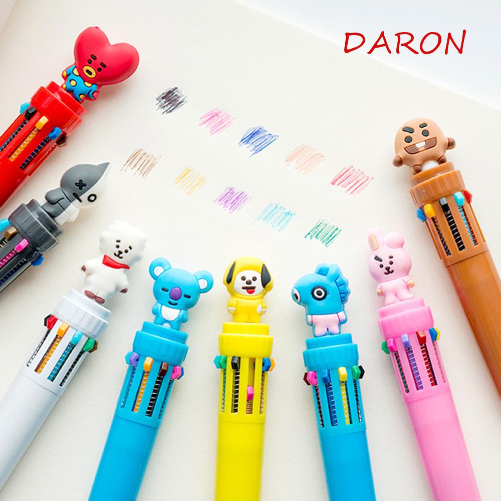 Set 10 Bút Bi Nhiều Màu Sắc Hóa Trang Bangtan Boys