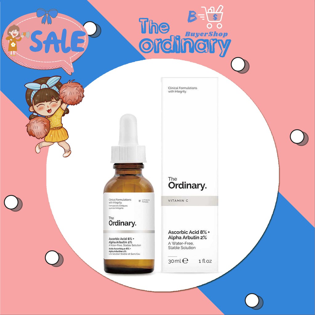 Serum sáng da- Vitamin C - Ascorbic Acid 8% + Alpha Arbutin 2% - The Ordinary chính hãng