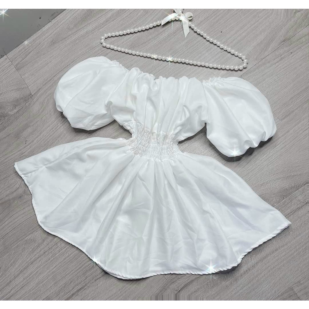 Áo bẹt vai voan phối tay lưới bi cực xinh GB0411 mới nè