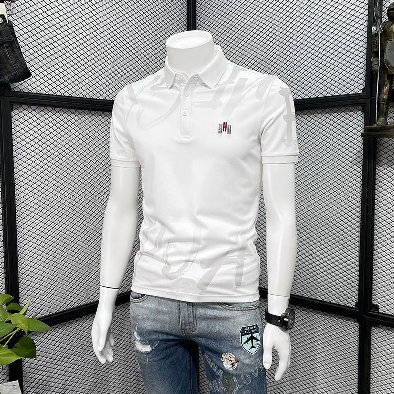 Áo Thun Polo Tay Ngắn In Chữ Thời Trang Mùa Hè Dành Cho Nam
