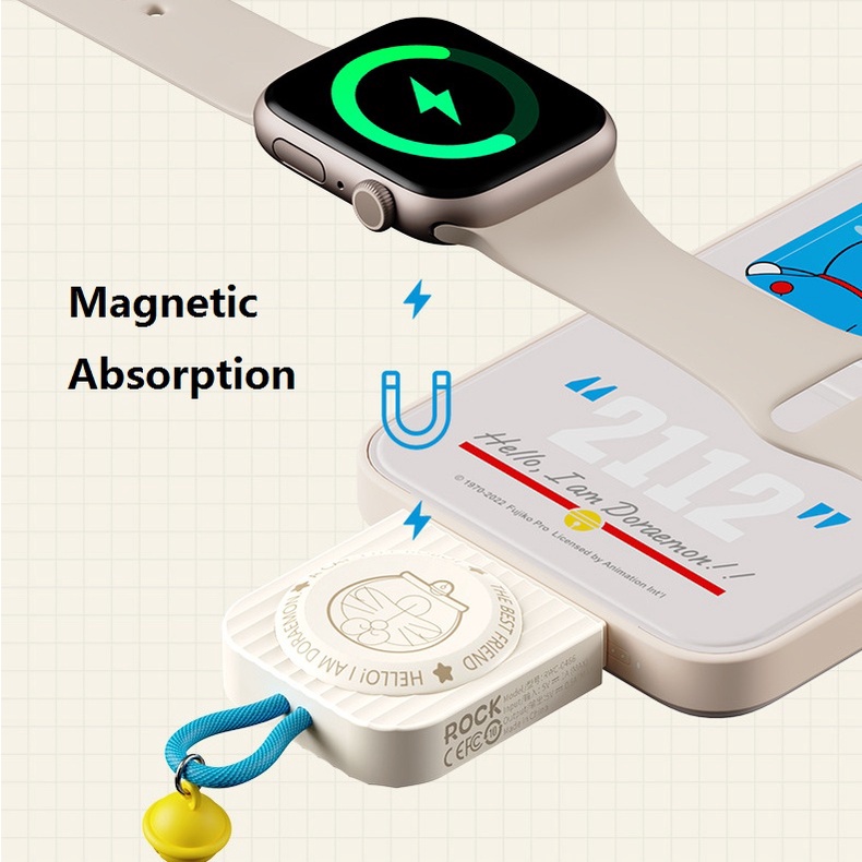 Đế Sạc Nhanh Không Dây Từ Tính 2.5W Cho Apple Watch 8 iWatch Series 8 7 6 se 5 4