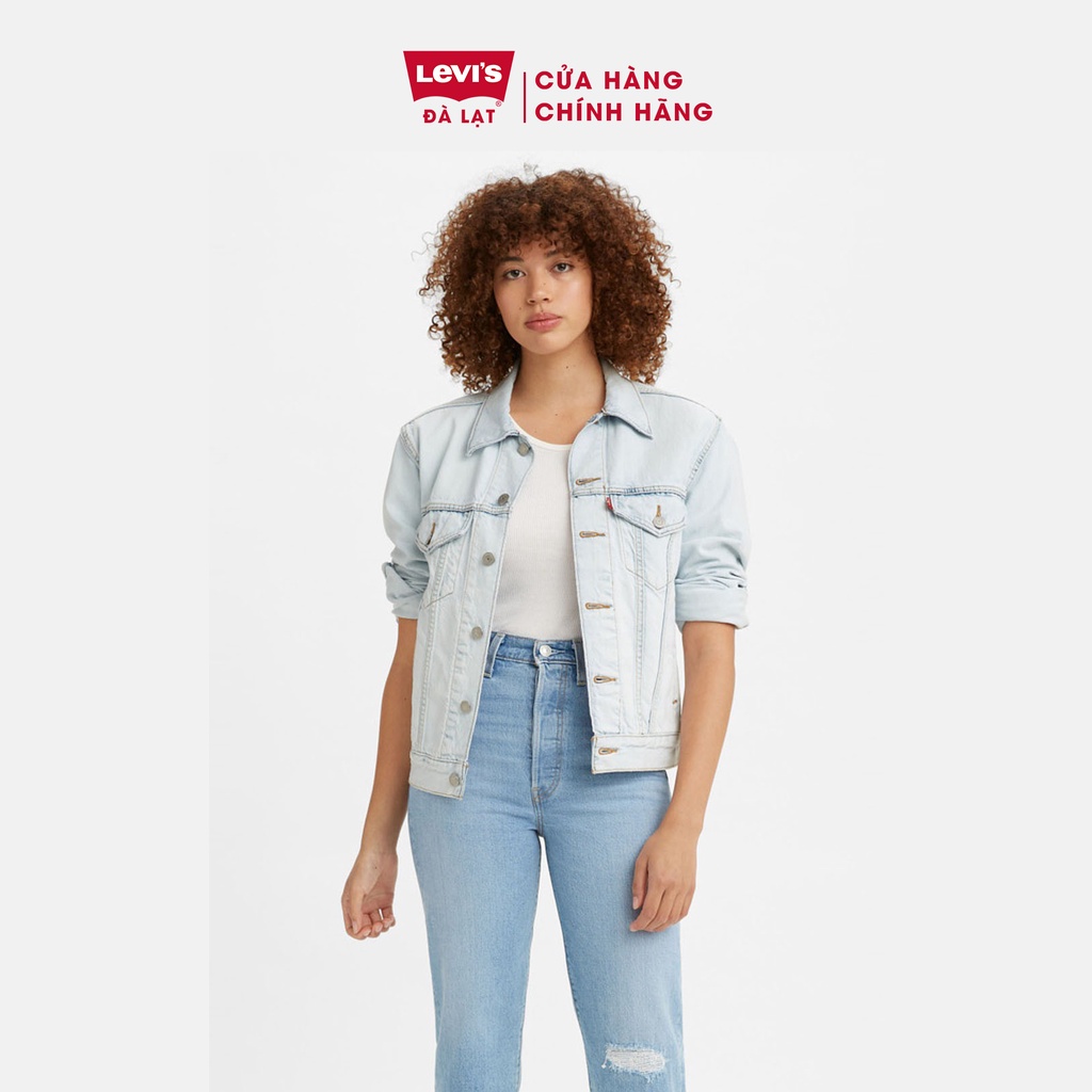 Áo Khoác Bò nữ màu sáng Áo Jeans form rộng dáng ngắn LEVI'S 29944-0153