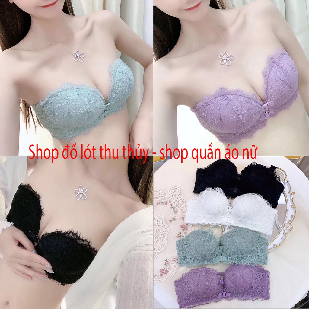 Áo lót chống tụt cài trước tạo khe chữ V