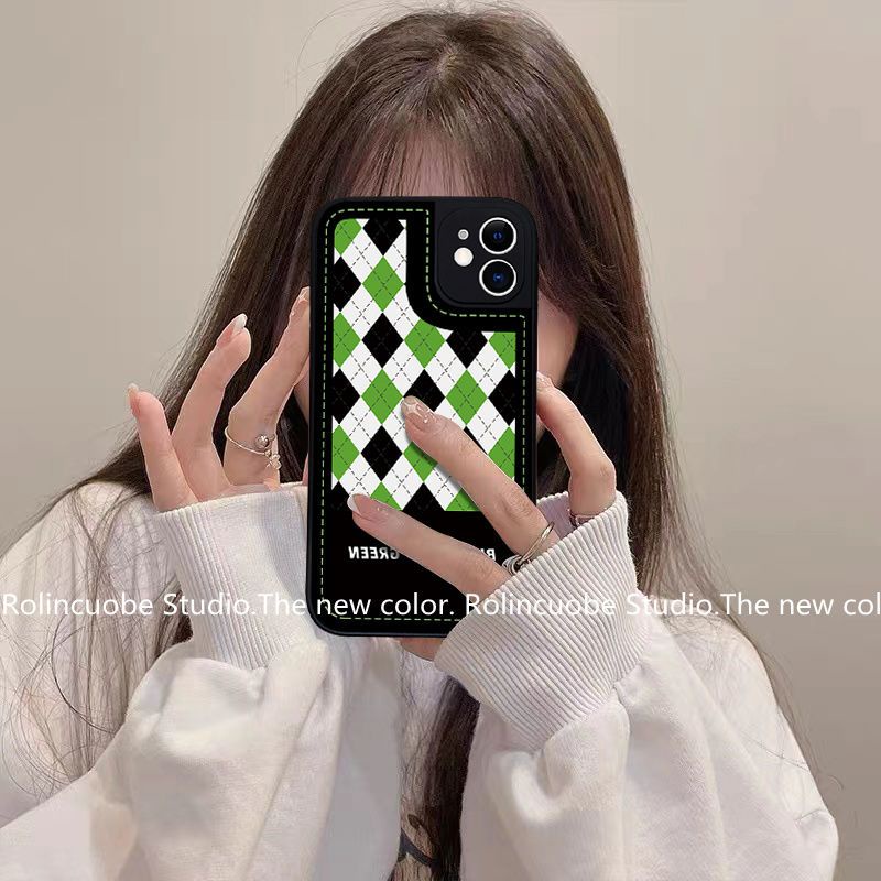 Ốp Điện Thoại Mềm Chống Sốc Toàn Diện Vân Kim Cương Cho iPhone 12 11 xs 14Plus 67 xr 13Promax 8piPhone14