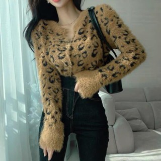 Áo len lông đốm 2 màu dáng ngắn (kèm ảnh thật, video)