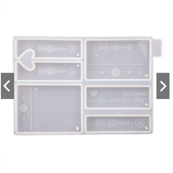 Khuôn Silicone Làm Mặt Dây Chuyền phụ kiện Móc Khóa Hình Máy Nghe Nhạc Diy resin