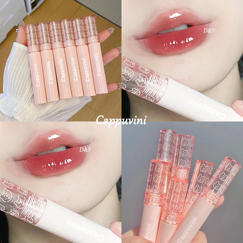 Son Bóng Cappuvini Dưỡng Ẩm Chống Thấm Nước Không Dính Màu Sắc Tươi Tắn Bong Son bóng Son Môi Cappuvini Màu Nhung Lì Tự Nhiên Dưỡng Ẩm Lâu Trôi Chống Thấm Nước