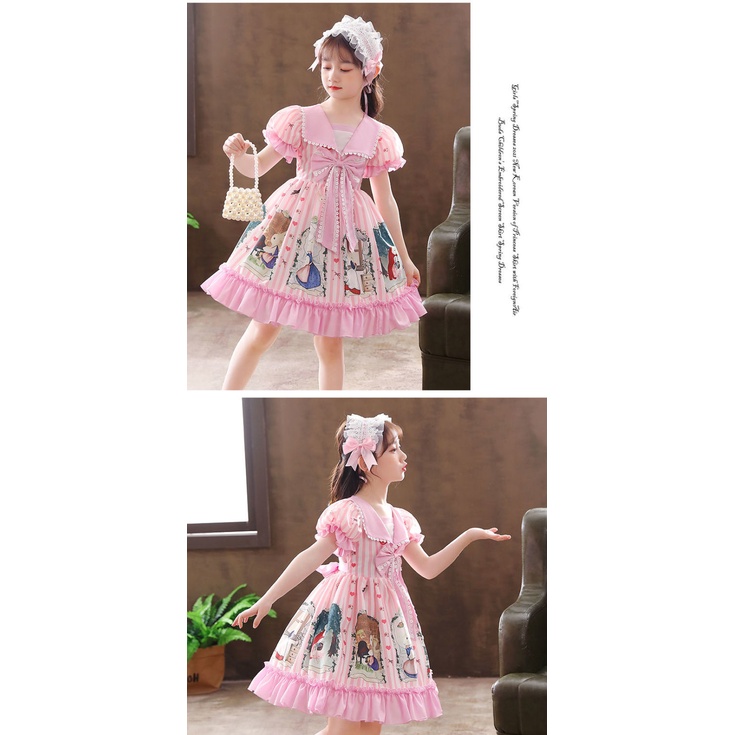 Đầm Công Chúa Lolita Thời Trang Cho Bé Gái