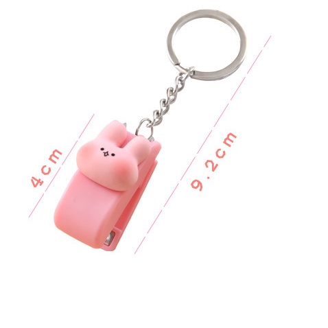 Dập ghim mini động vật kiêm móc khóa - bấm ghim cute - đồ bấm kim giấy dễ thương- BÚT ĐẸP