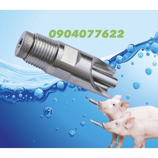 Núm uống cho heo phi 21 và phi 27 inox - núm uống tiếp kiệm nước - núm mỏ vịt cho heo nái