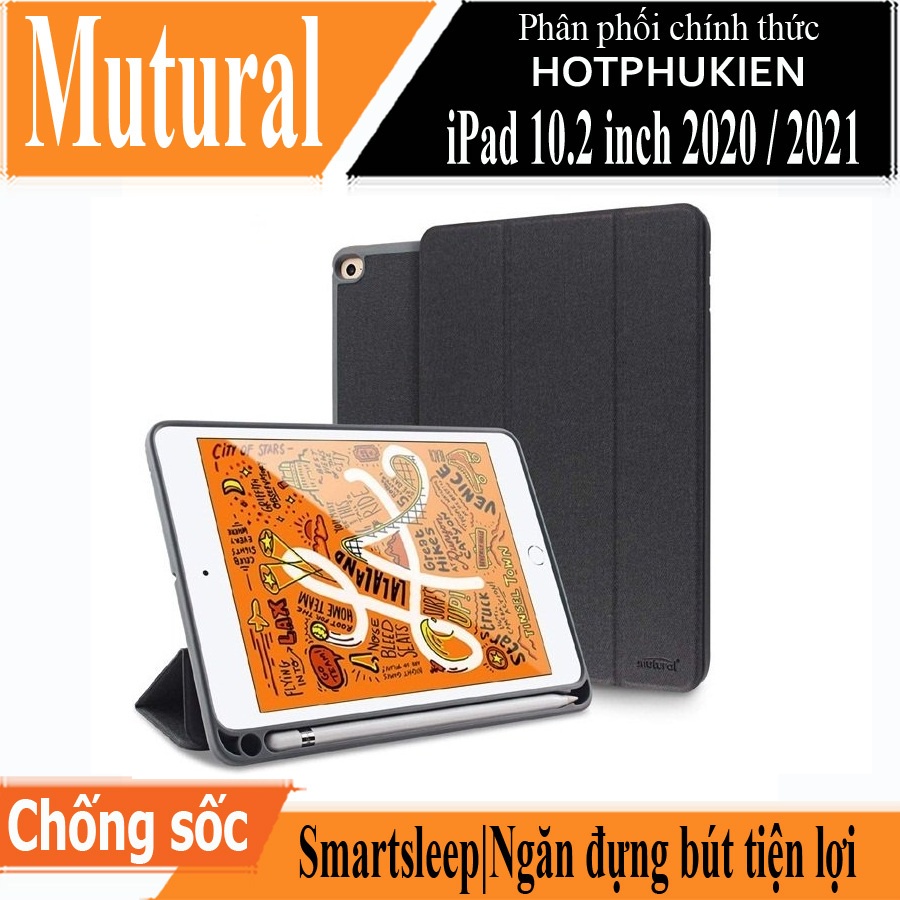 Case Bao da chống sốc canvas Mutural Yashi Series cho iPad 10.2 inch 2020 / 2021 - hotphukien phân phối