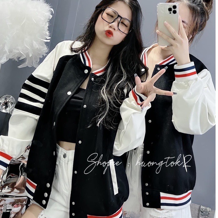 Áo Khoác Nam Nữ, Áo Khoác THOM Chất Nỉ Dáng Bóng Chày Form Unisex Siêu Chất