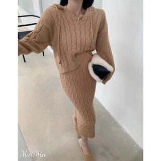 Set len thừng mũ chân váy dài hàng QC