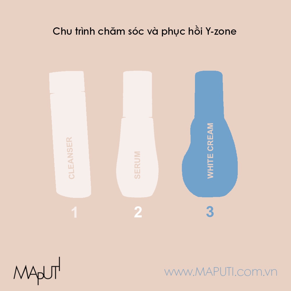 Kem Làm Hồng Vùng Kín Maputi White Cream Giảm Thâm Nhũ Hoa, Thâm Nách, Thâm Mông 100ml