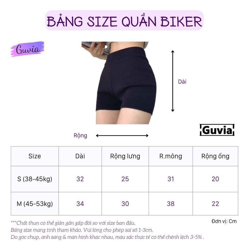 Quần Đùi BIKER SHORT Nữ Tập Gym, Yoga Siêu Ôm Nâng Mông Vải Gân Co Giãn Tốt GUVIA | BigBuy360 - bigbuy360.vn