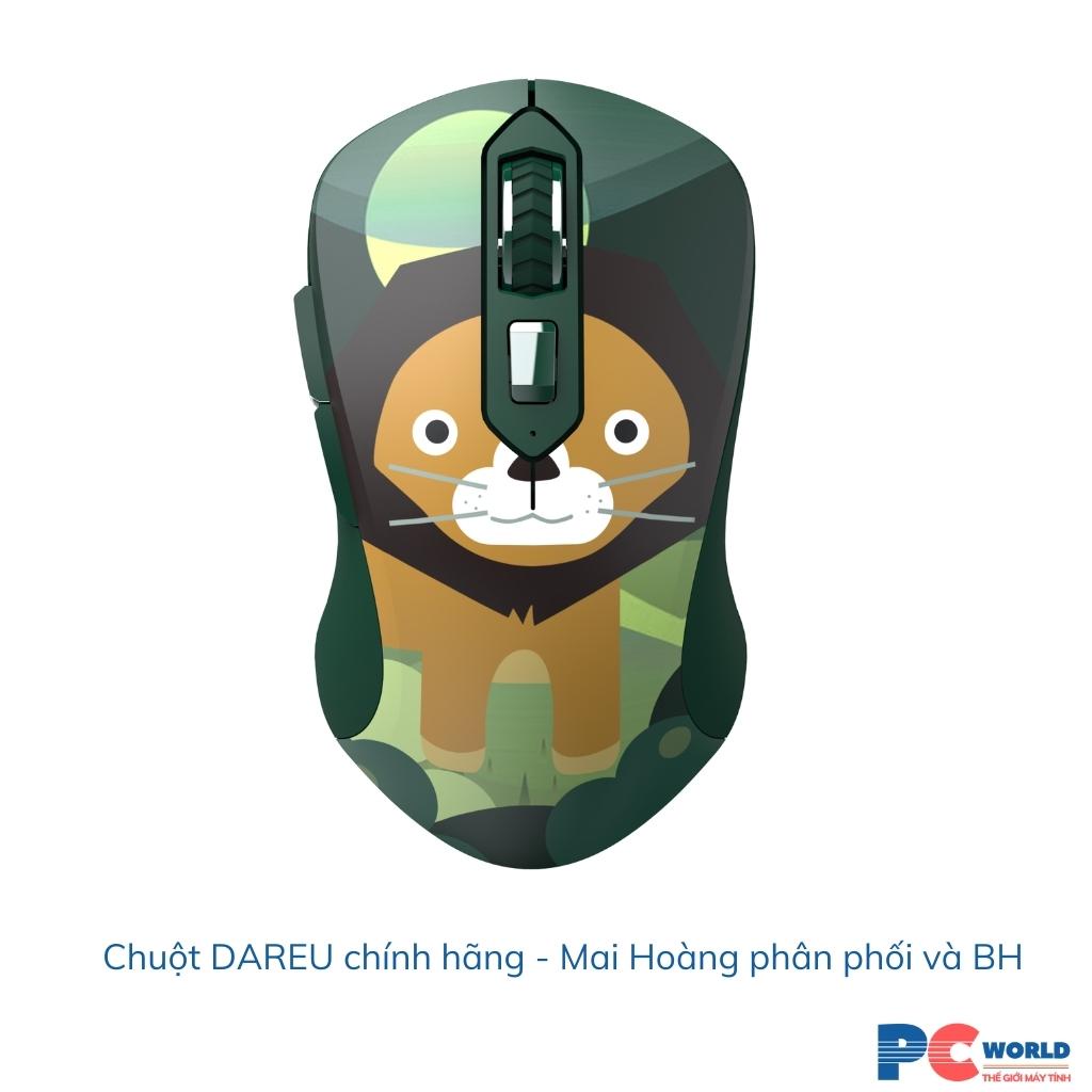Chuột không dây (wireless mouse) DAREU LM115G Multi-Color hình con thú cute Dragon | Panda | Lion | Sheep