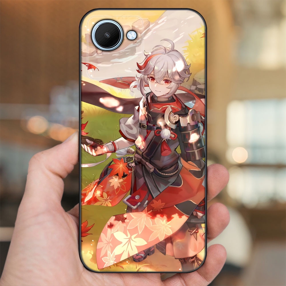 Ốp lưng Realme C30 viền đen in hình Kazuha Genshin Impact