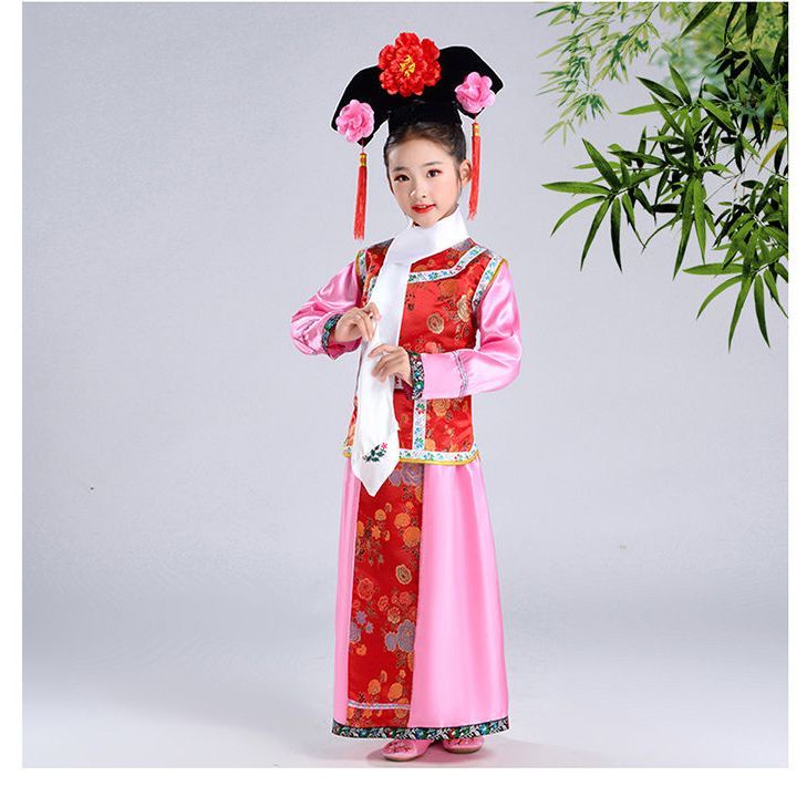 Trang Phục Hóa Trang Công Chúa Concubine Hoàng Cung Hạt Ngọc Trai Qing Dynasty Concubine Palace Cho Bé Gái