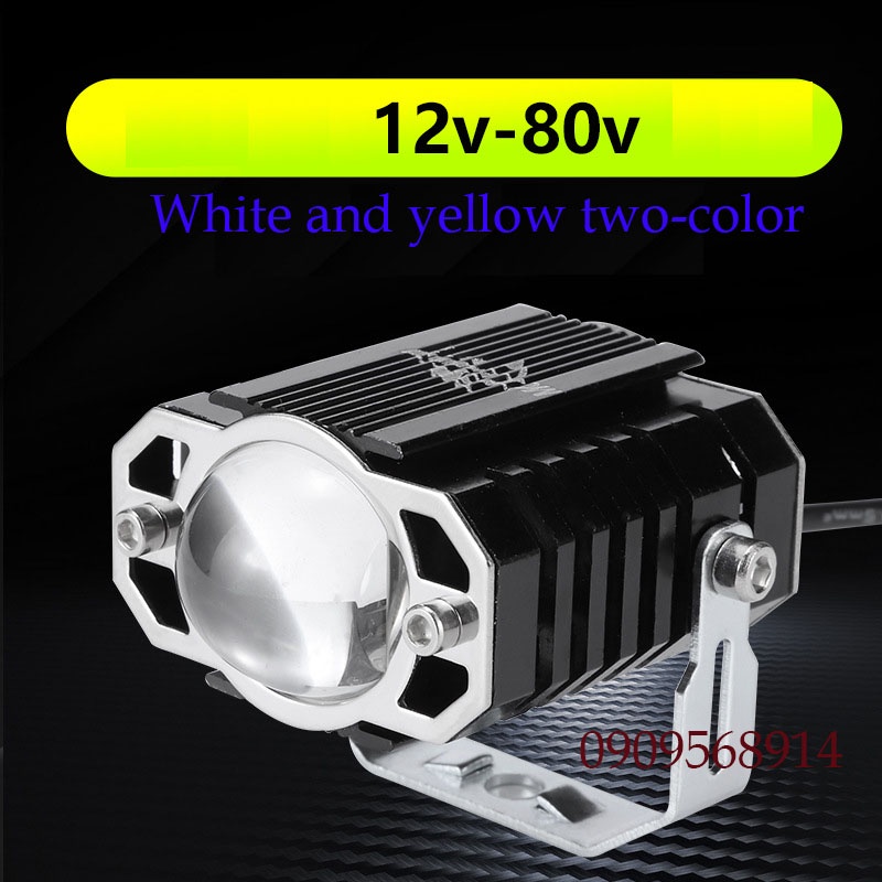 Đèn pha trợ sáng xe máy điện xe đạp điện 12V DC 24VDC 48V DC 60V DC