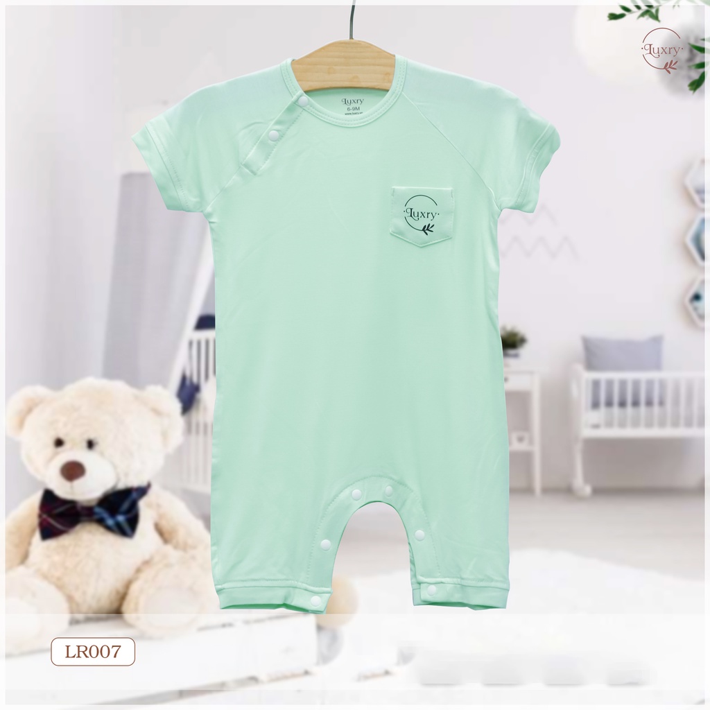 Body cộc tay cài lệch vải sợi tre Petit Luxry siêu mát, mềm mịn bé sơ sinh đến 18 tháng