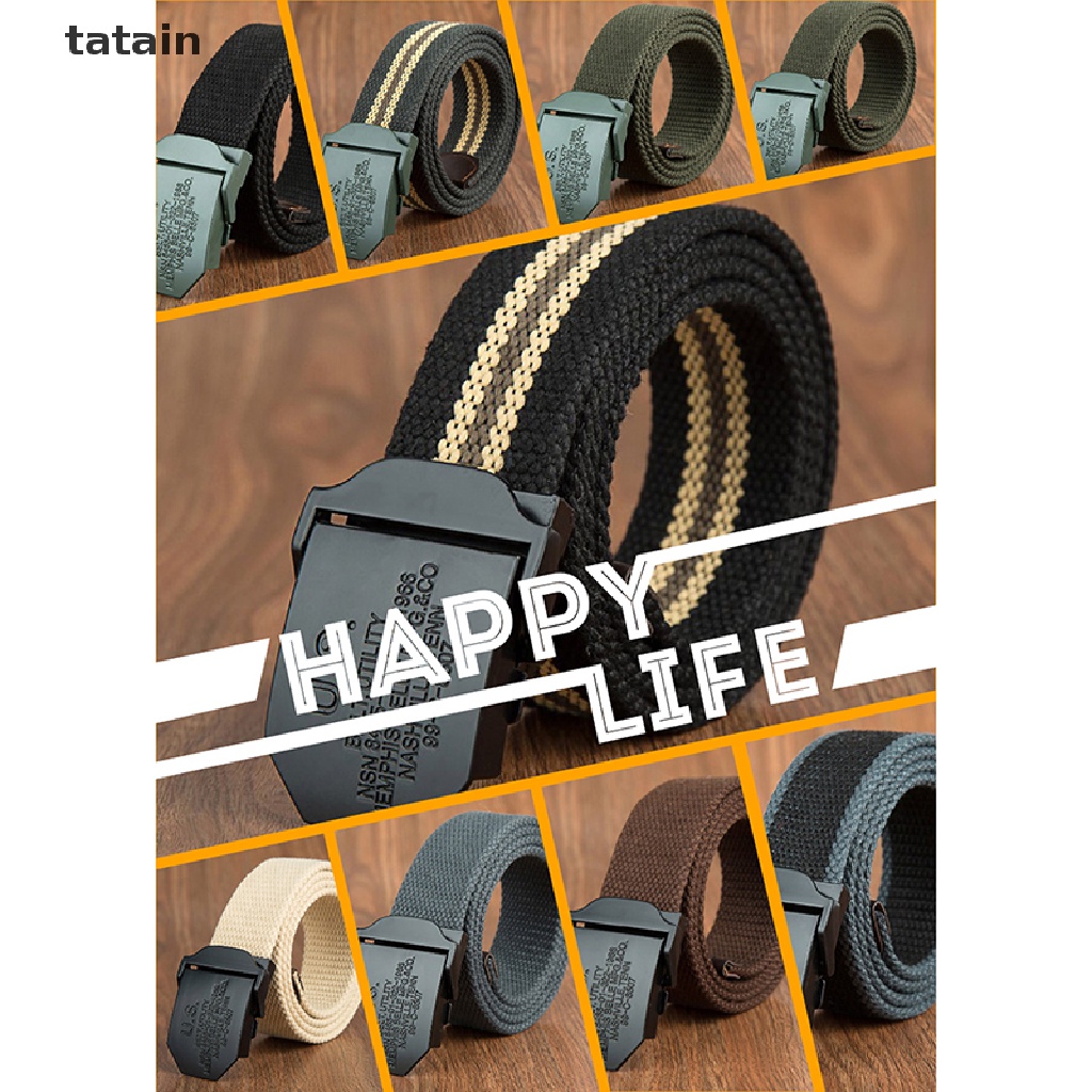 Thắt Lưng Vải Canvas Chất Lượng Cao Thời Trang Cho Nam Nữ