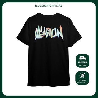 Áo thun nam basic, áo thun nam nữ local brand vải cotton cao cấp, áo thun cổ tròn i just illusion tee in black