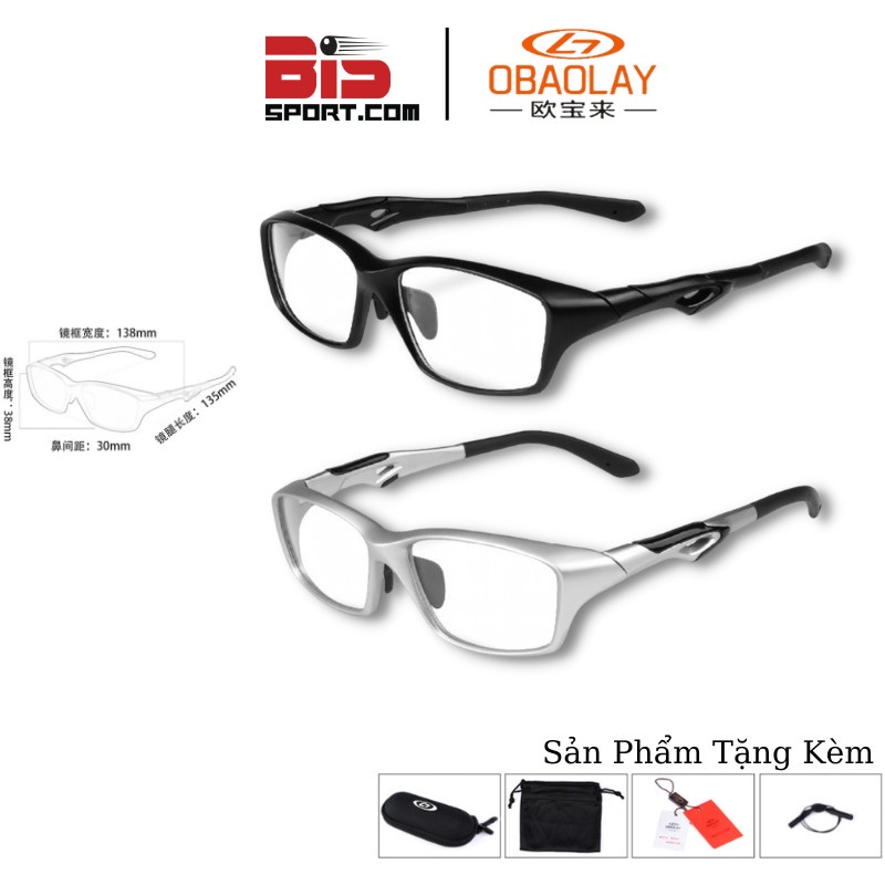 Gọng Kính Thẻ Thao OBAOLAY L102 Xám Full Chính Hãng - Gọng Cứng Cáp - Chịu Lực Tốt - Gọng Sau Siêu Dẻo