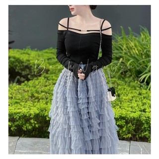 ⚡BÁN SỈ⚡Chân váy voan lưới nhiều tầng hot hit