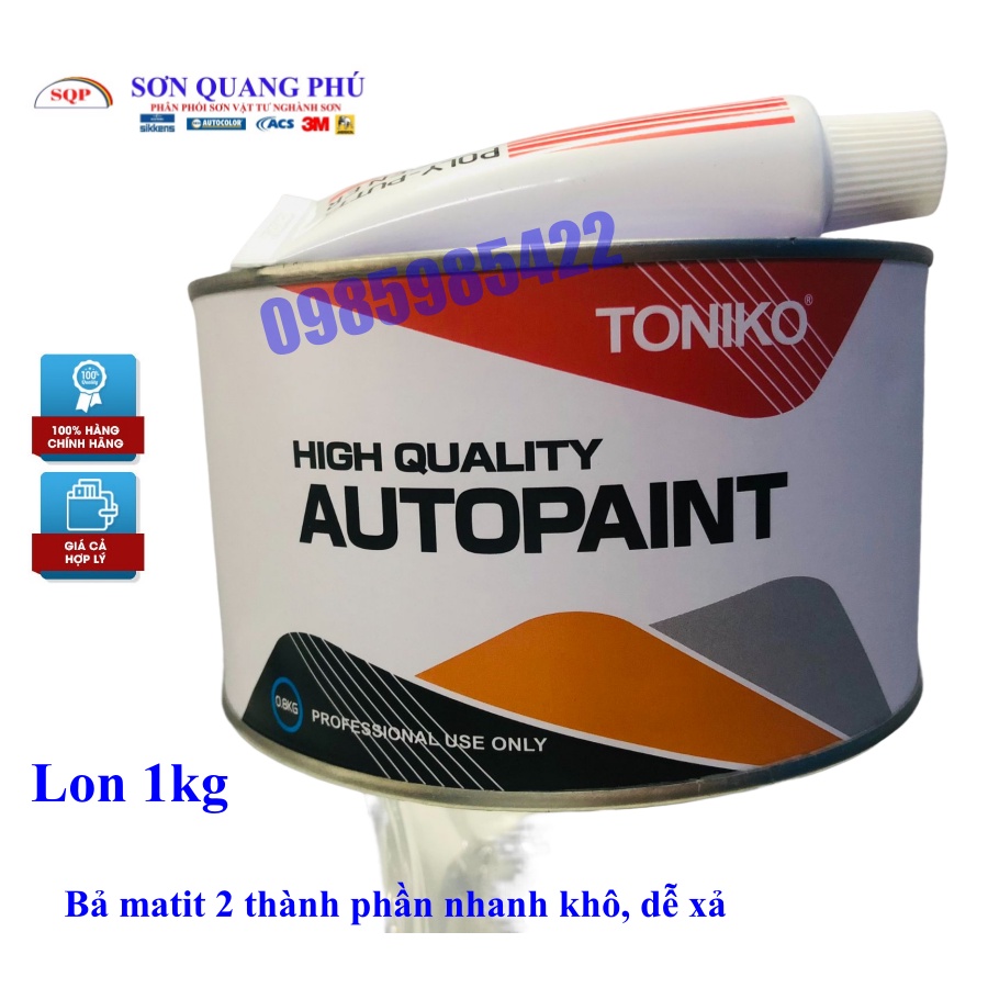 Bột bả matit đắp TONIKO bột bả nền, mềm dễ xả, nhanh khô bột bả oto matic, keo bả Matit vỏ xe mối hàn SONQUANGPHU8856