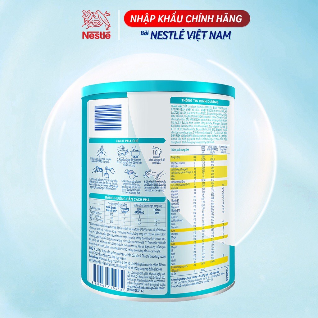 Sữa Nan Nestlé Việt Nam số 1, 400gram,date 2024