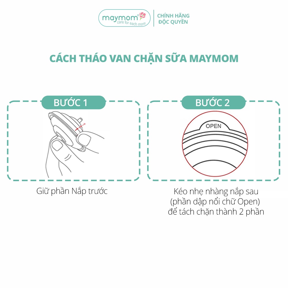 Van Chặn Sữa Silicone Sản Xuất bởi Maymom, Dùng Cho Chặn Sữa Ngắn/Dài Maymom - Cimilre