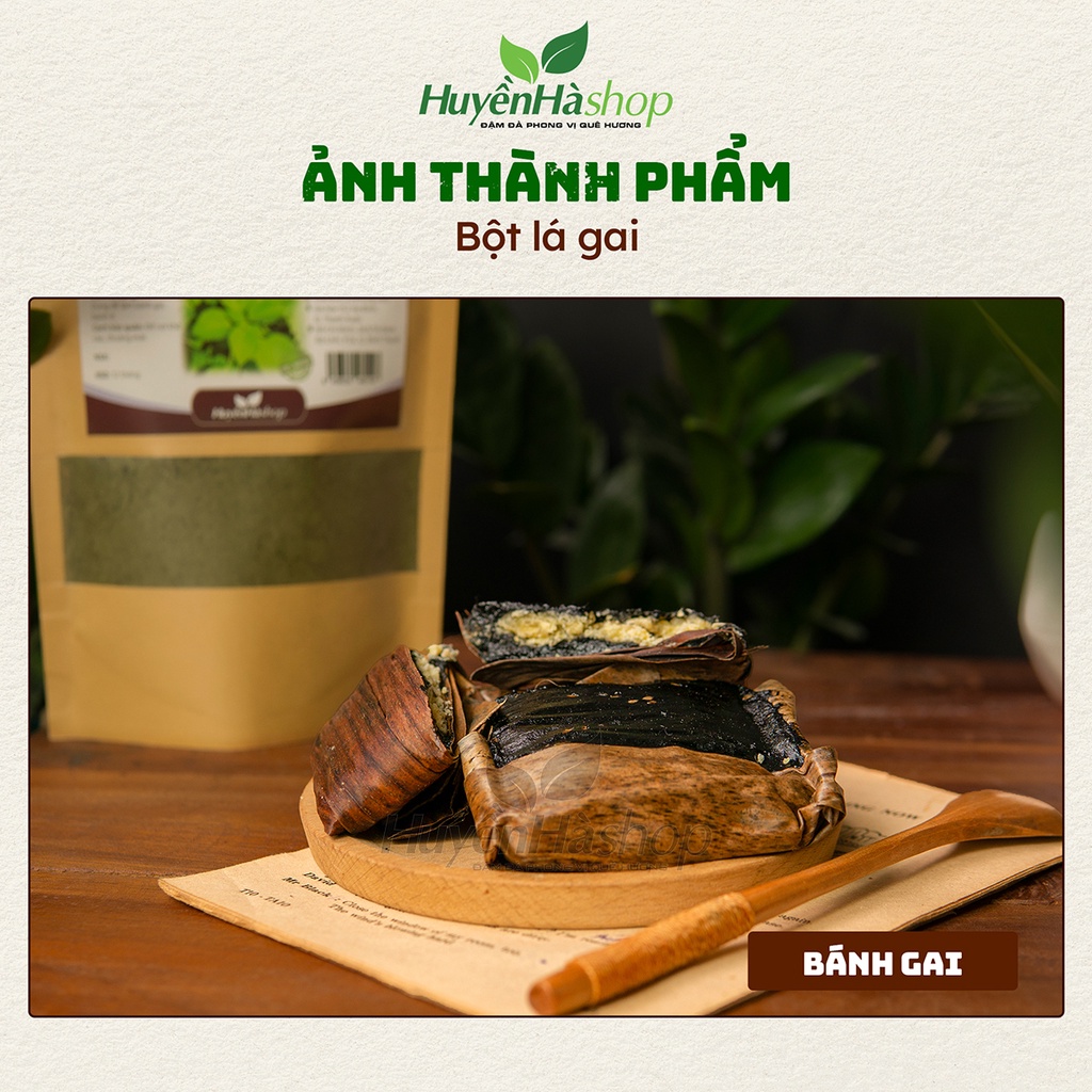 Bột Lá Gai Khô Nguyên Chất 100% - Bột Làm Bánh Ít Lá Gai Tạo Màu Đen Tự Nhiên - Huyền Hà Shop
