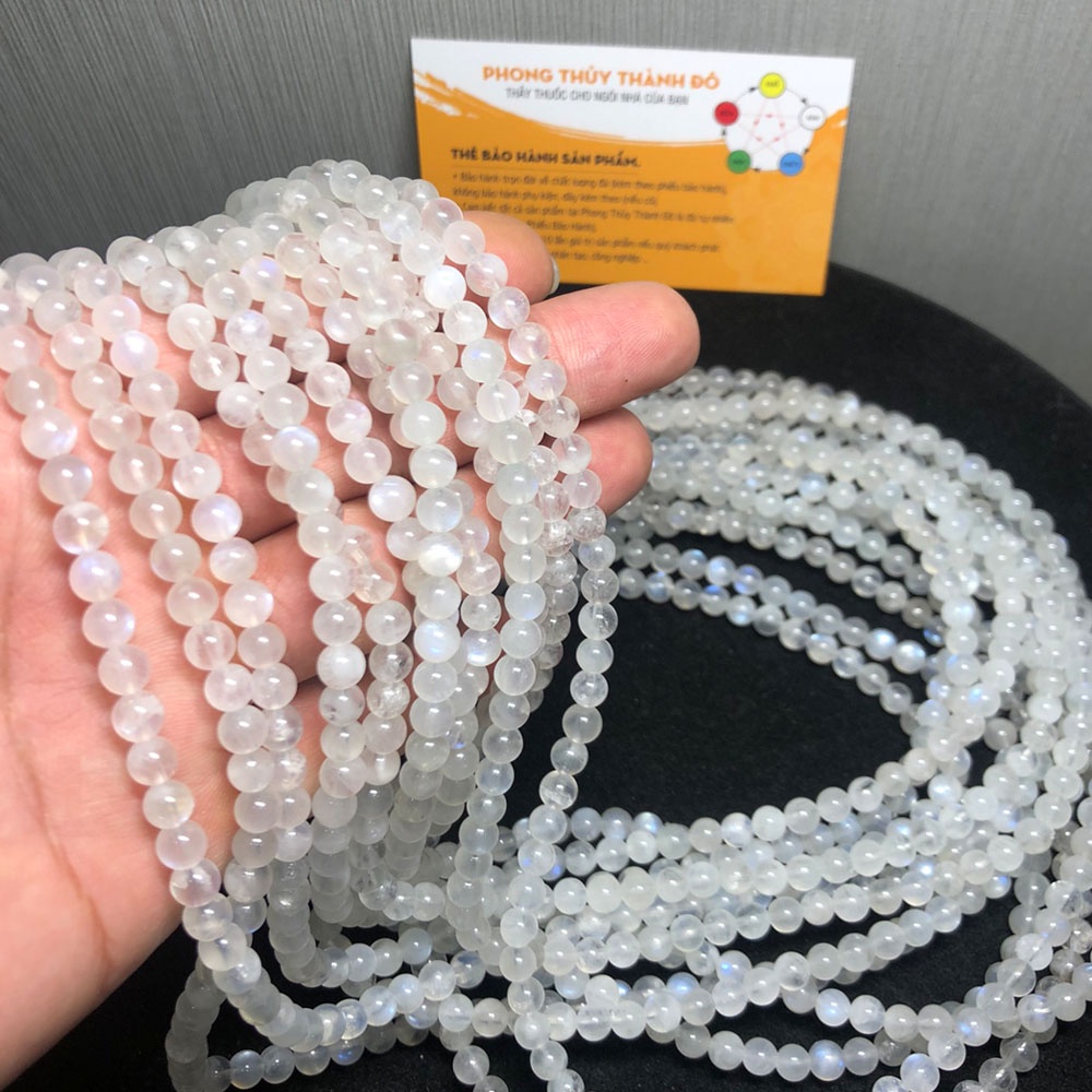 Vòng Mặt Trăng (M00NSTONE) Cuốn 3 Vòng Tay, Size 4.5 - 5.5mm - Phong Thủy Thành Đô