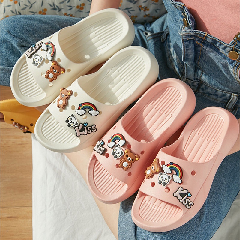 Dép đi trong nhà RENBEN đế dày chống trượt thời trang mùa hè cho nữ