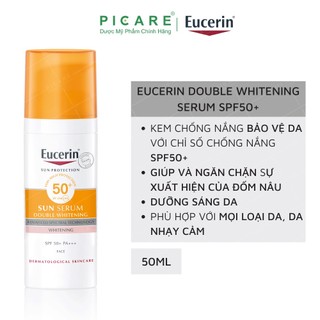 Tinh chất chống nắng giảm thâm nám Eucerin Sun Serum Double Whitening SPF50+ 50ml