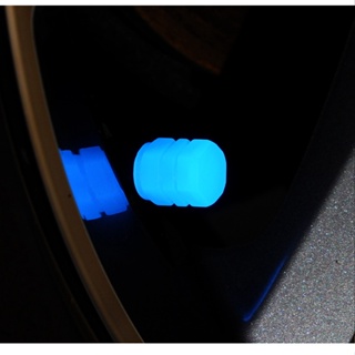Nắp van phát quang màu xanh lá cây độc đáo trang trí bánh xe hơi xe máy - ảnh sản phẩm 2