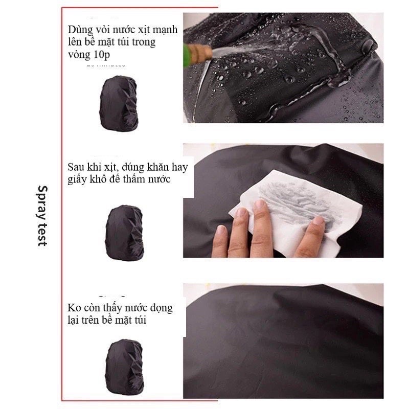 Túi Trùm Balo Đi Mưa Chống Mưa Chống Thấm Nước  - Áo Trùm Đi Mưa Cho Balo Chống Nước - S504