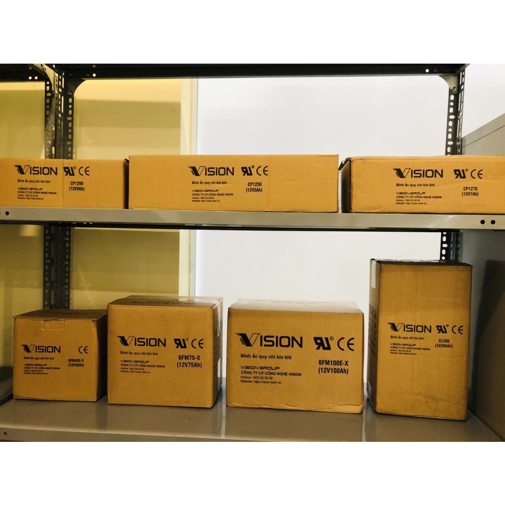 Ắc quy chính hãng Vision CP1290 12V 9Ah, sản phẩm chuyên dùng cho UPS, loa kéo, xe điện trẻ em